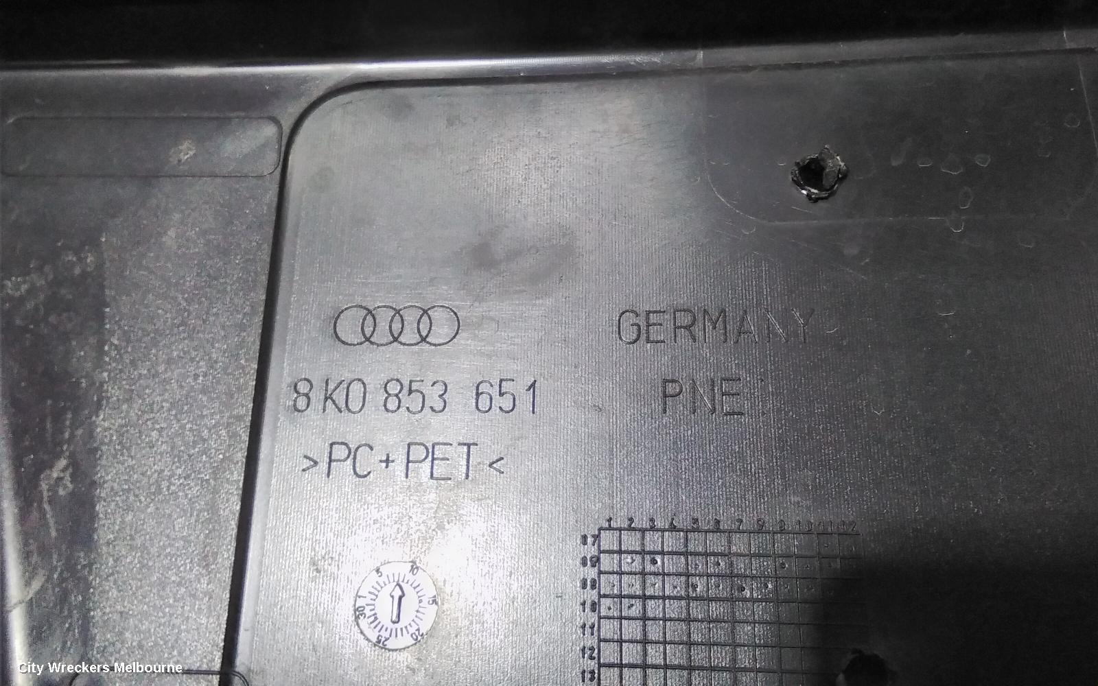 AUDI A4 GRILLE, RADIATOR GRILLE, B8 8K (A4), GREY, 02/2008 - 06/2012