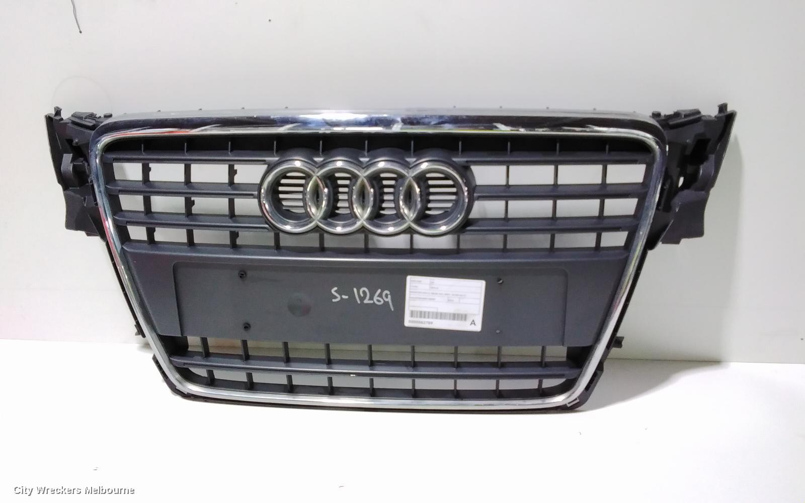 AUDI A4 GRILLE, RADIATOR GRILLE, B8 8K (A4), GREY, 02/2008 - 06/2012