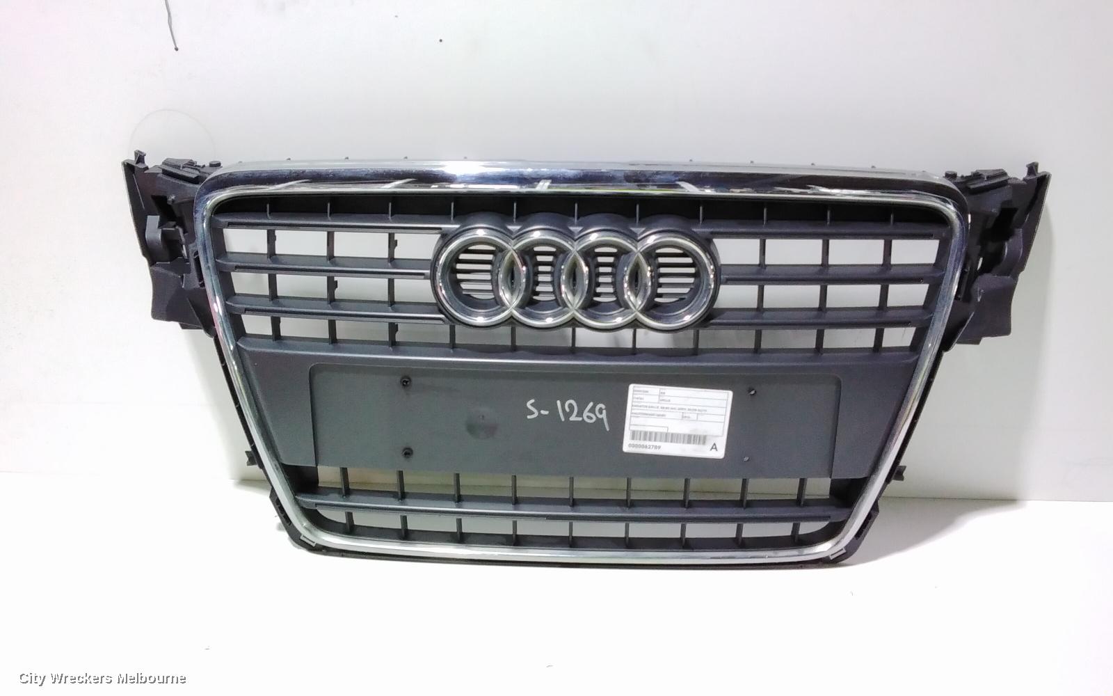 AUDI A4 GRILLE, RADIATOR GRILLE, B8 8K (A4), GREY, 02/2008 - 06/2012