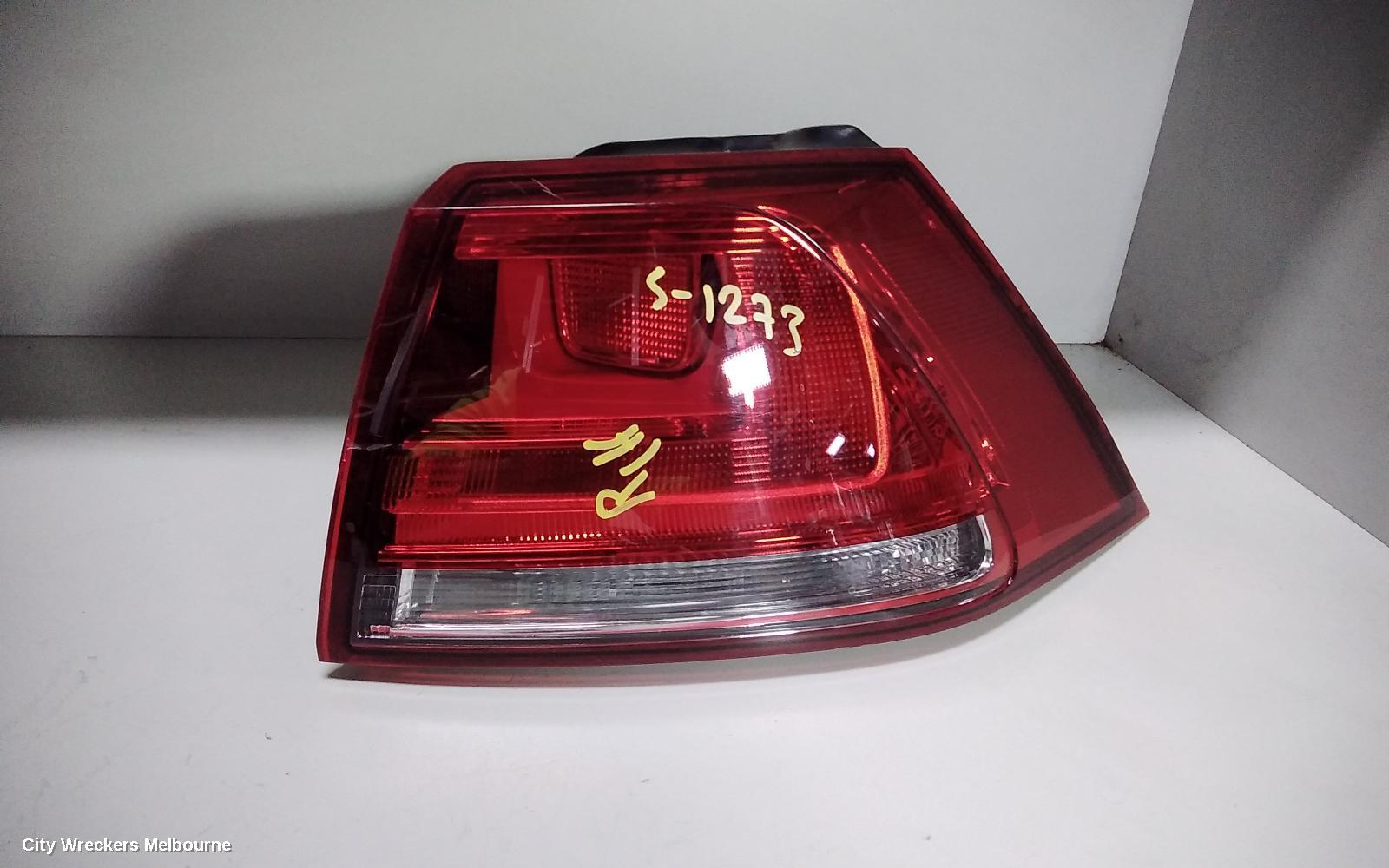 VOLKSWAGEN GOLF RIGHT TAILLIGHT, GEN 7, HATCH, 03/2013 - 03/2017