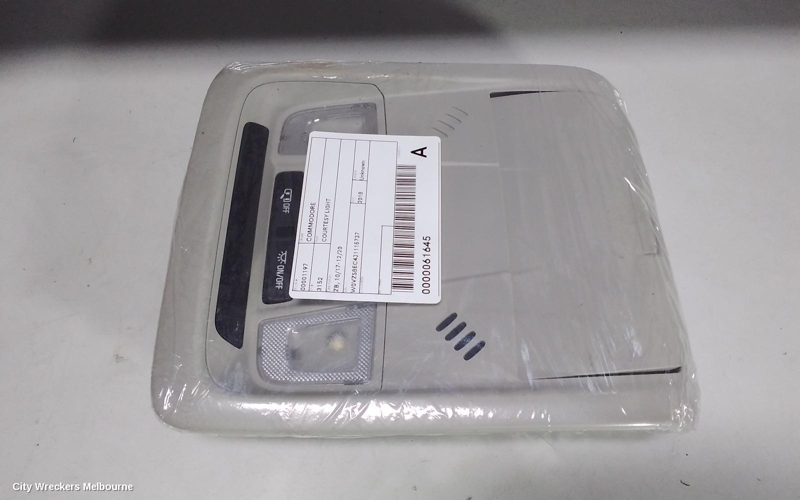 HOLDEN COMMODORE COURTESY LIGHT, ZB, 10/2017 - 12/2020