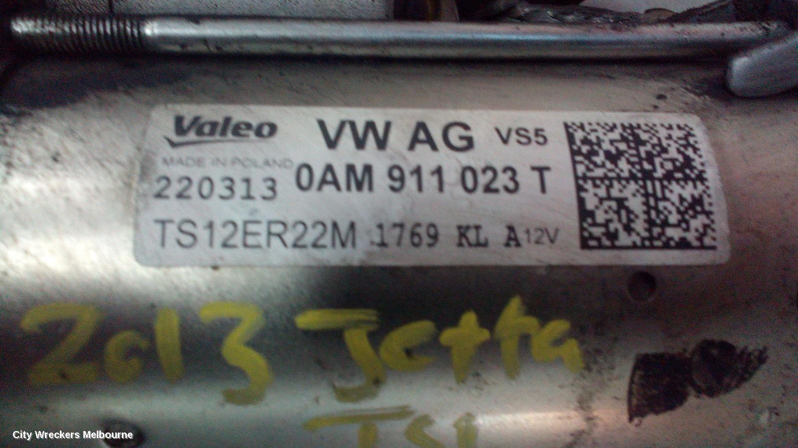 VOLKSWAGEN JETTA STARTER, PETROL, 1.4, CAVD/CTHD CODE, AUTO T/M, VALEO, 1B, 02/2011 - 12/2017