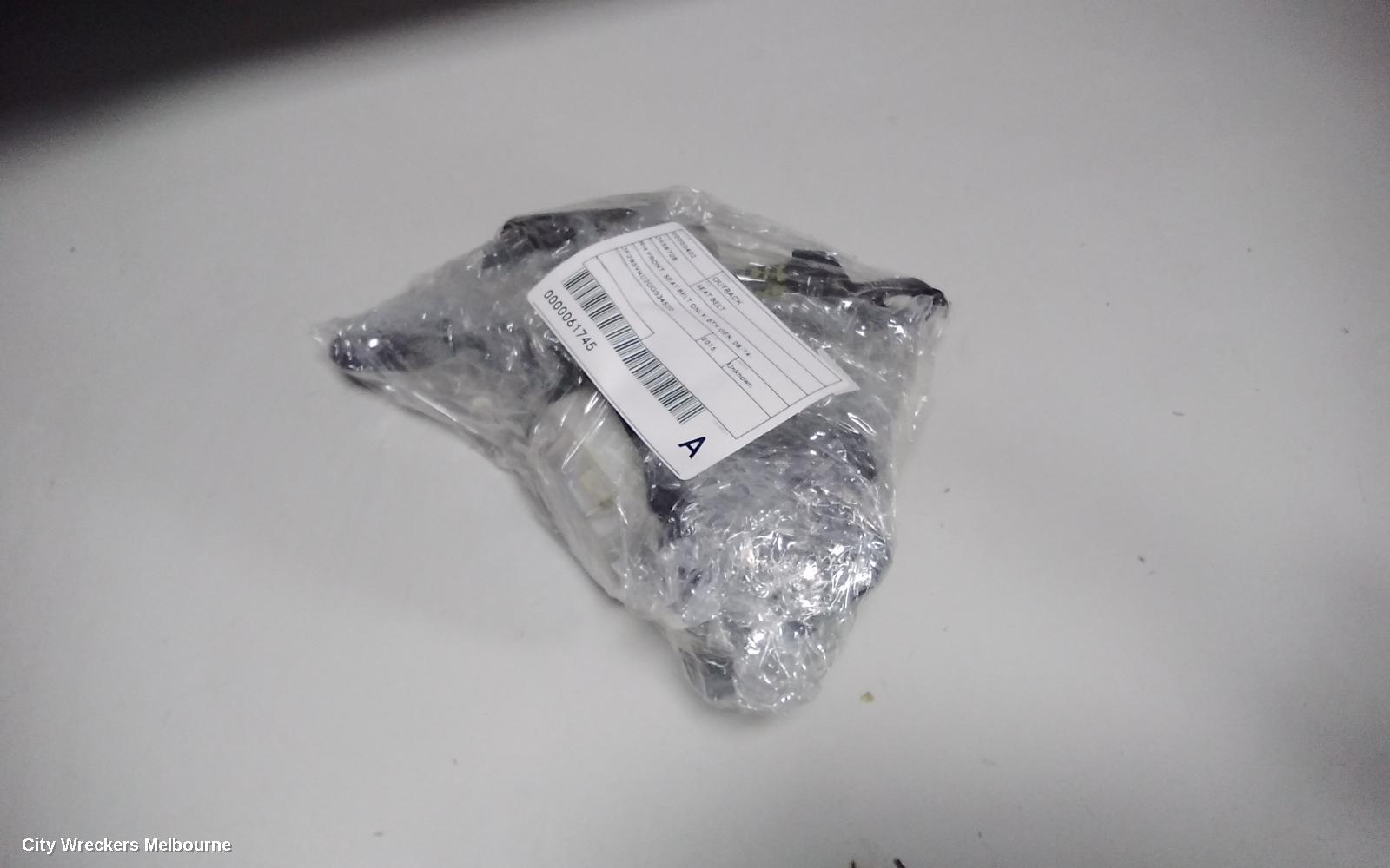 SUBARU OUTBACK SEATBELT/STALK, RH FRONT, SEAT BELT ONLY, 6TH GEN, 08/2014 ONWARDS