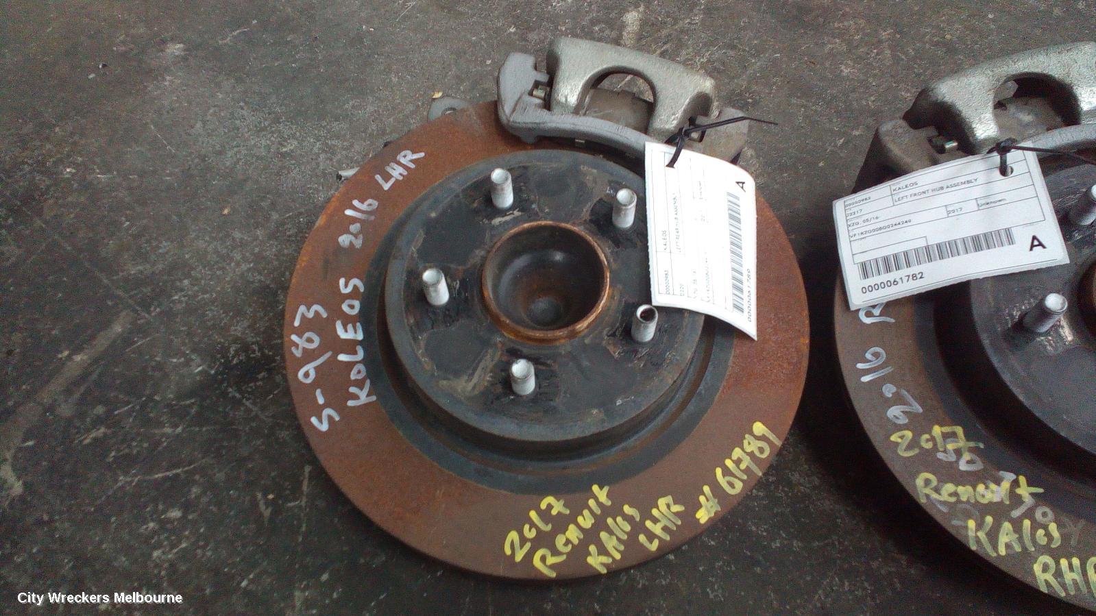 RENAULT KALEOS LEFT REAR HUB ASSEMBLY, XZG, 05/2016 ONWARDS
