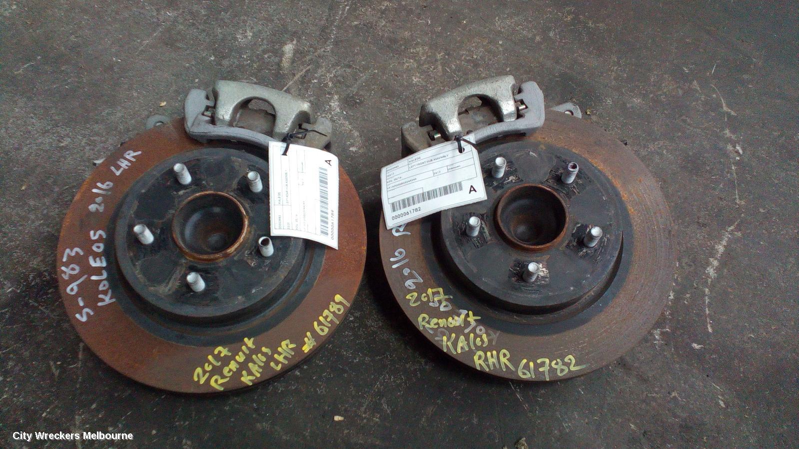 RENAULT KALEOS LEFT REAR HUB ASSEMBLY, XZG, 05/2016 ONWARDS