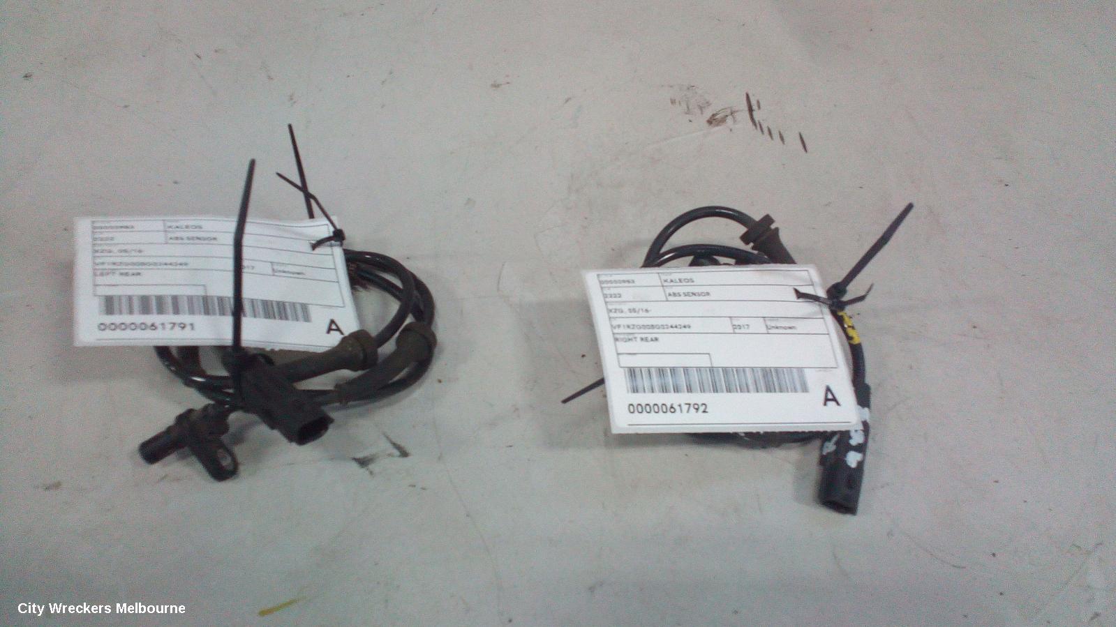 RENAULT KALEOS ABS SENSOR, XZG, LH REAR, AWD, 05/2016 ONWARDS