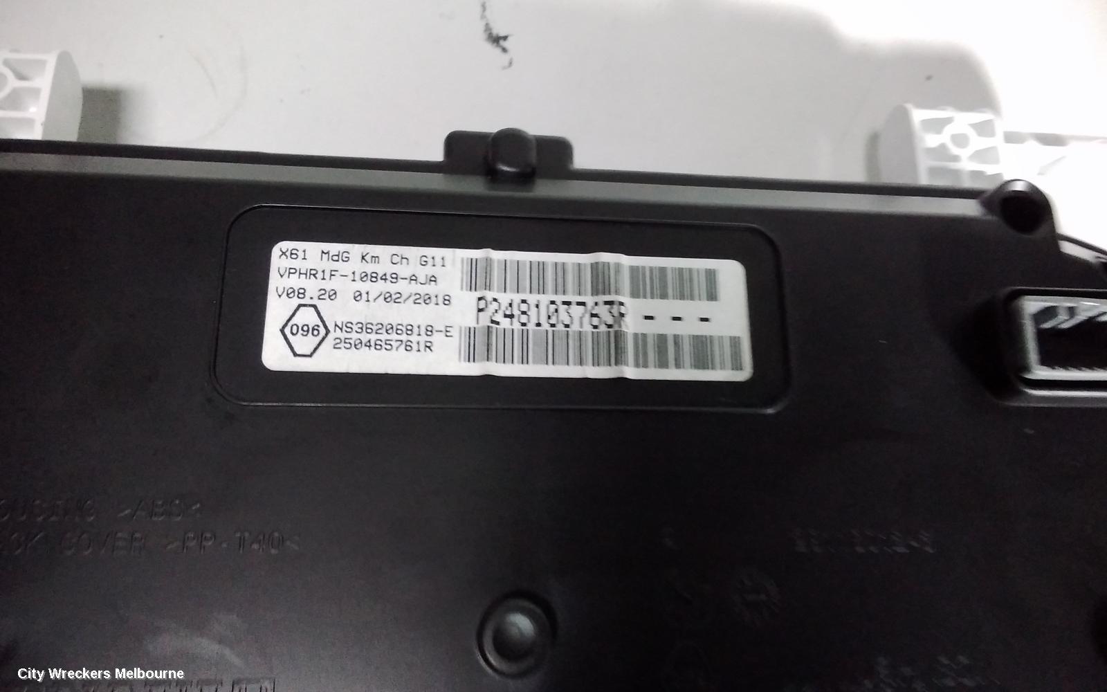 RENAULT KANGOO INSTRUMENT CLUSTER, INSTRUMENT CLUSTER, DIESEL, MANUAL T/M TYPE, X61, 09/2013 ONWARDS