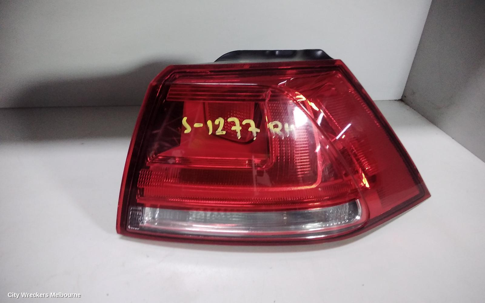 VOLKSWAGEN GOLF RIGHT TAILLIGHT, GEN 7, HATCH, 03/2013 - 03/2017
