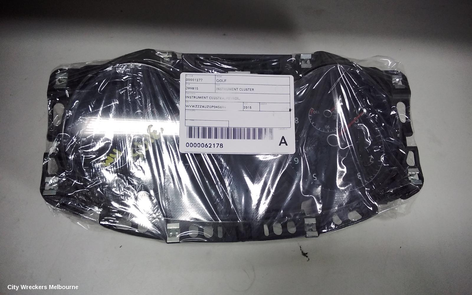 VOLKSWAGEN GOLF INSTRUMENT CLUSTER, INSTRUMENT CLUSTER, PETROL, BASE/COMFORTLINE/TRENDLINE, GEN 7, 03/2013 - 03/2017
