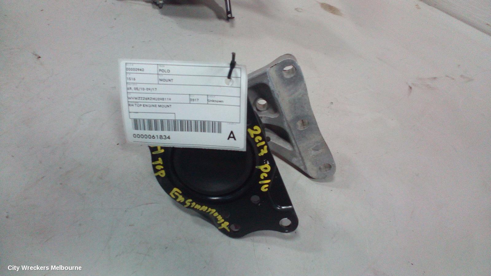 VOLKSWAGEN POLO MOUNT, 6R, 05/2010 - 09/2017