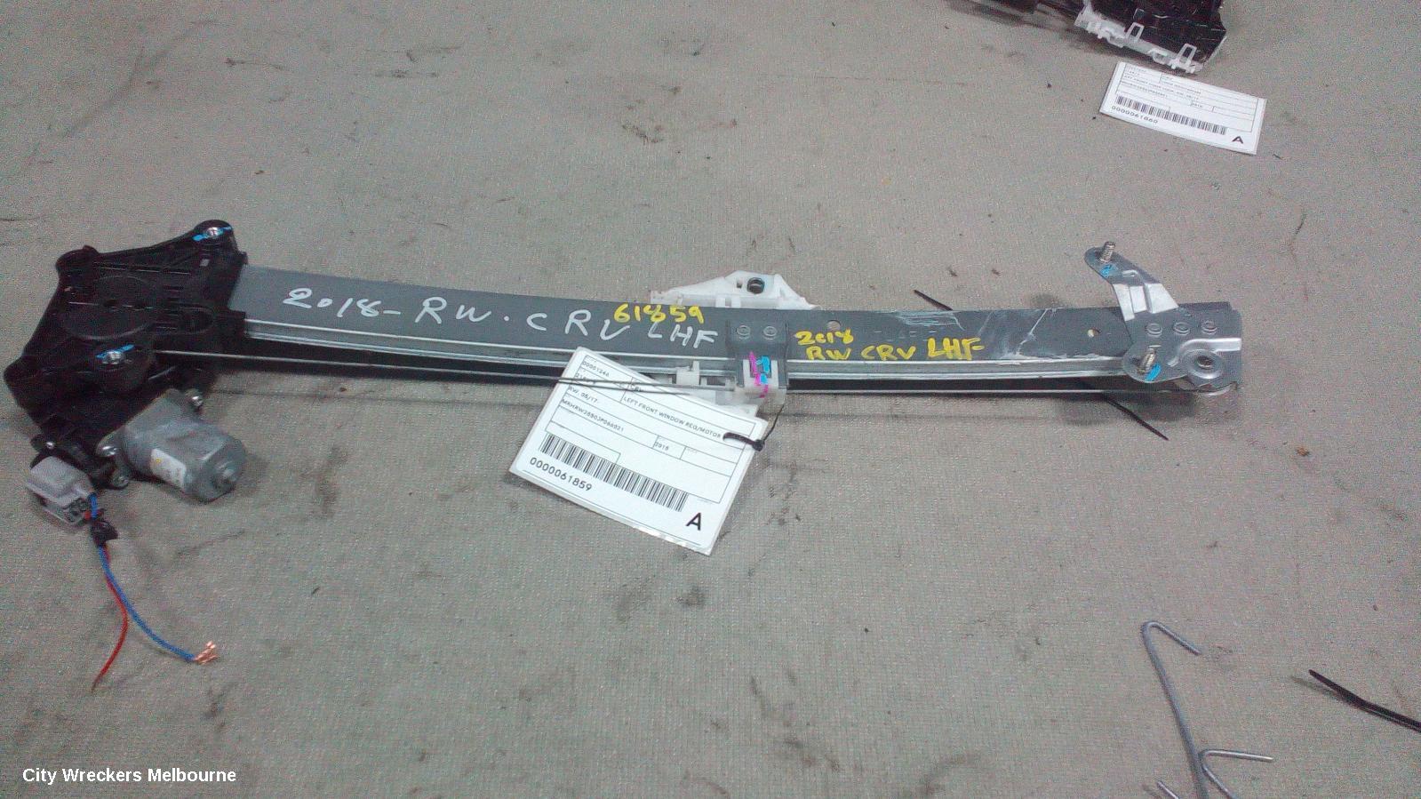 HONDA CRV LEFT FRONT WINDOW REG/MOTOR, RW, 05/2017 - 08/2023
