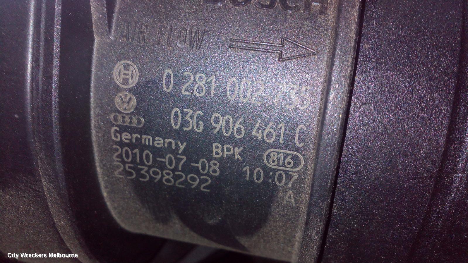 AUDI A4 AIR FLOW METER, 2.0, DIESEL, CAGA/CAGB CODE, B8 8K, 02/2008 - 06/2012