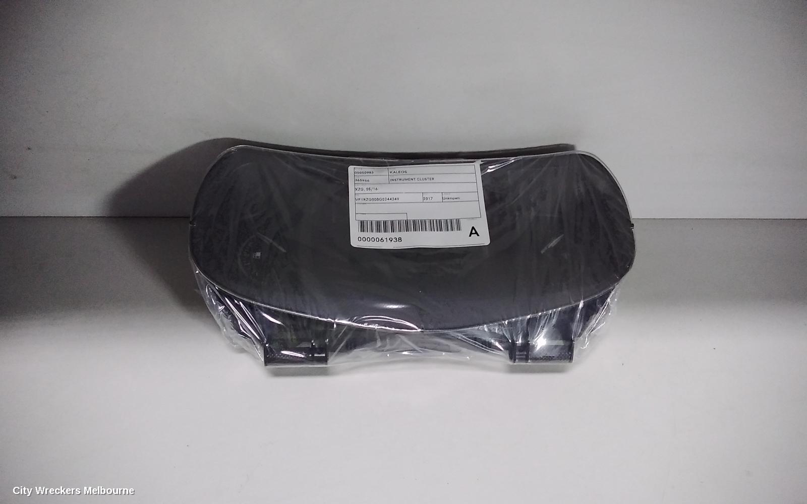 RENAULT KALEOS INSTRUMENT CLUSTER, XZG, 05/2016 ONWARDS