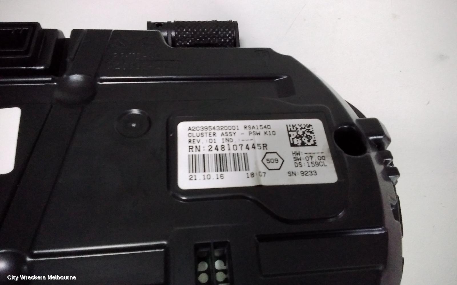 RENAULT KALEOS INSTRUMENT CLUSTER, XZG, 05/2016 ONWARDS