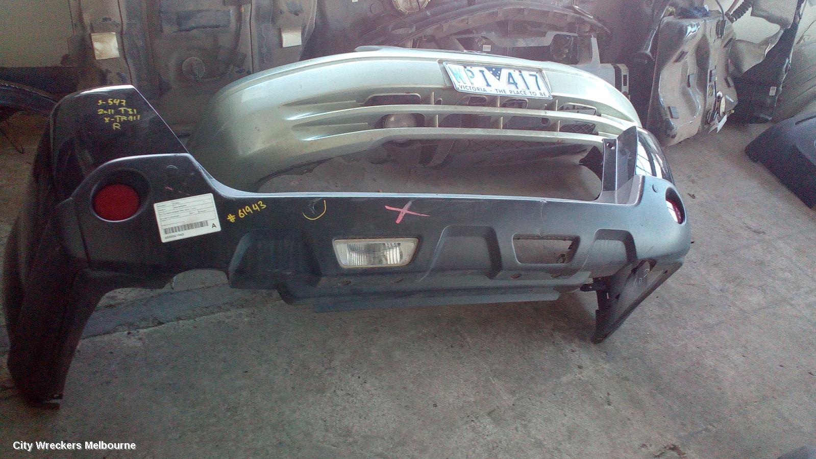 NISSAN XTRAIL REAR BUMPER, T31, W/ PARK SENSOR TYPE, 09/2007 - 12/2013