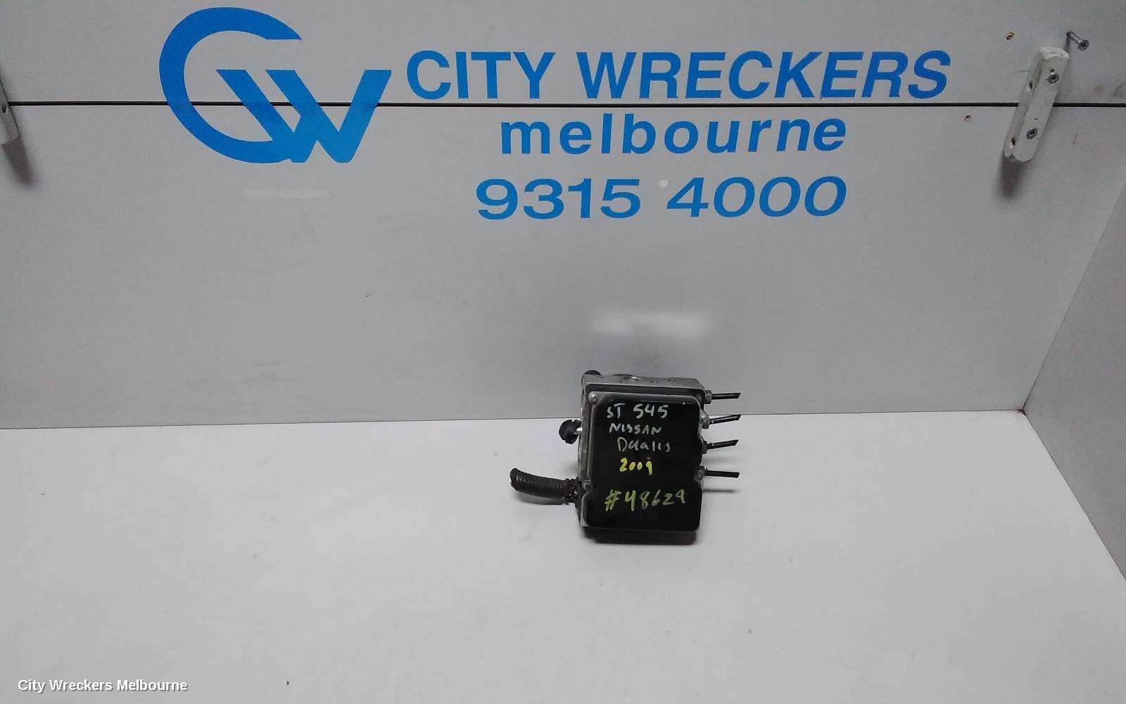 NISSAN DUALIS ABS PUMP/MODULATOR, J10, P/N 476601YA4A, 10/2007 - 05/2014