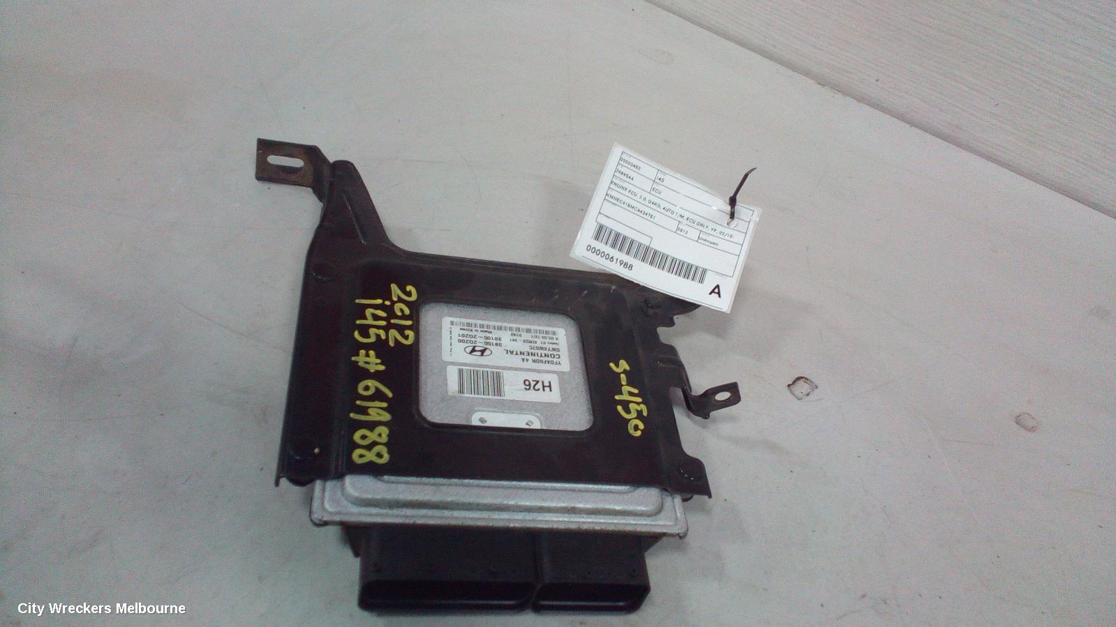 HYUNDAI I45 ECU, ENGINE ECU, 2.0, G4KD, AUTO T/M, ECU ONLY, YF, 02/2010 - 04/2014