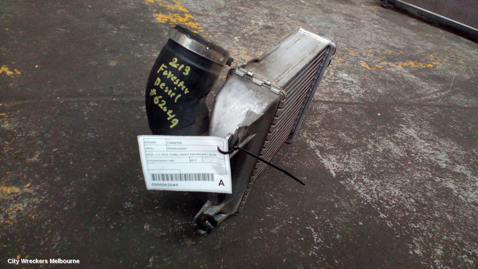 SUBARU FORESTER INTERCOOLER, DIESEL, 2.0, EE20, TURBO, SINGLE EGR (EE20ZK), 02/2008 - 10/2014
