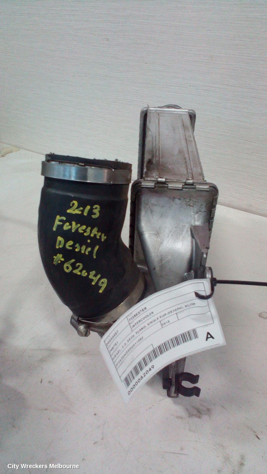 SUBARU FORESTER INTERCOOLER, DIESEL, 2.0, EE20, TURBO, SINGLE EGR (EE20ZK), 02/2008 - 10/2014