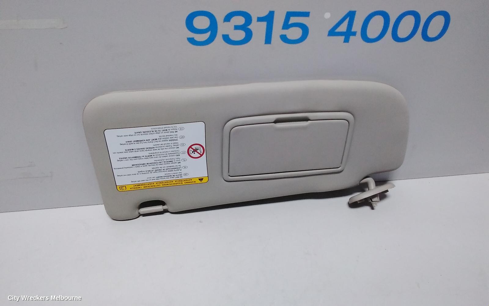 HOLDEN COLORADO SUNVISOR, RG, LH SIDE, 01/2012 ONWARDS