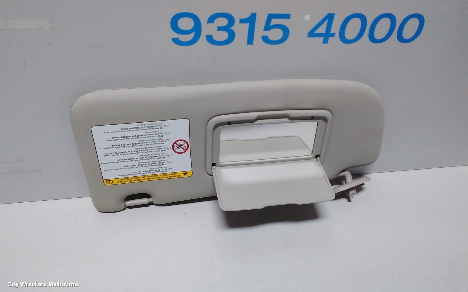 HOLDEN COLORADO SUNVISOR, RG, LH SIDE, 01/2012 ONWARDS