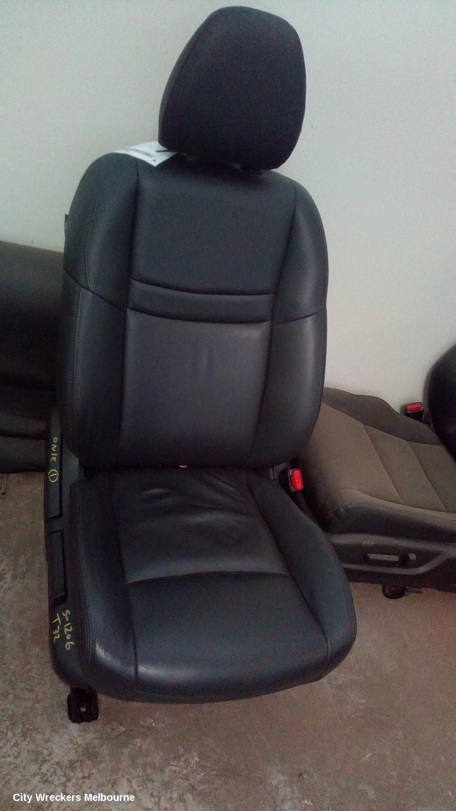 NISSAN XTRAIL FRONT SEAT, RH FRONT, T32, LEATHER, BLACK, 02/2014 - 07/2022