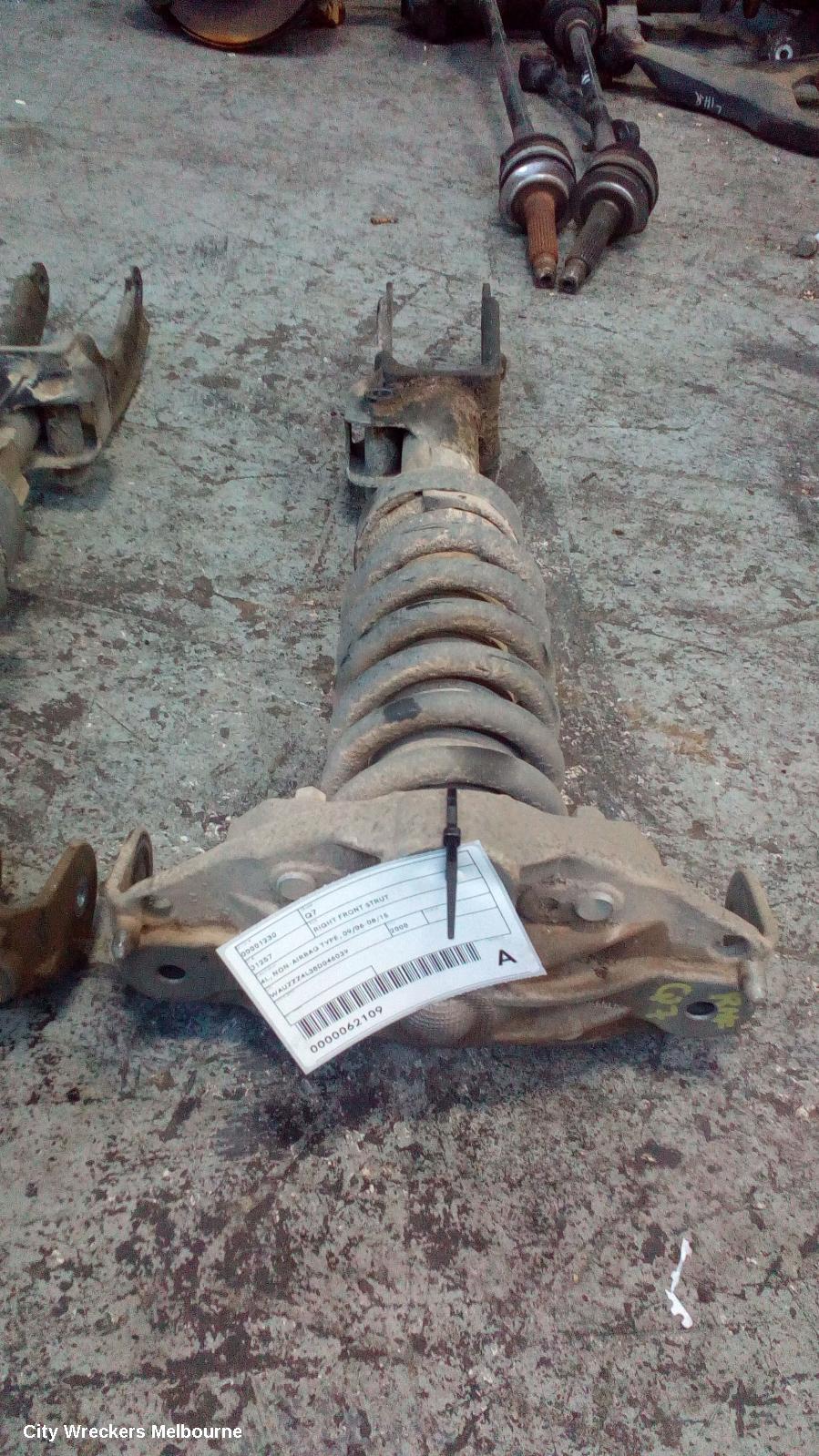 AUDI Q7 RIGHT FRONT STRUT, 4L, NON-AIRBAG TYPE, 09/2006 - 08/2015