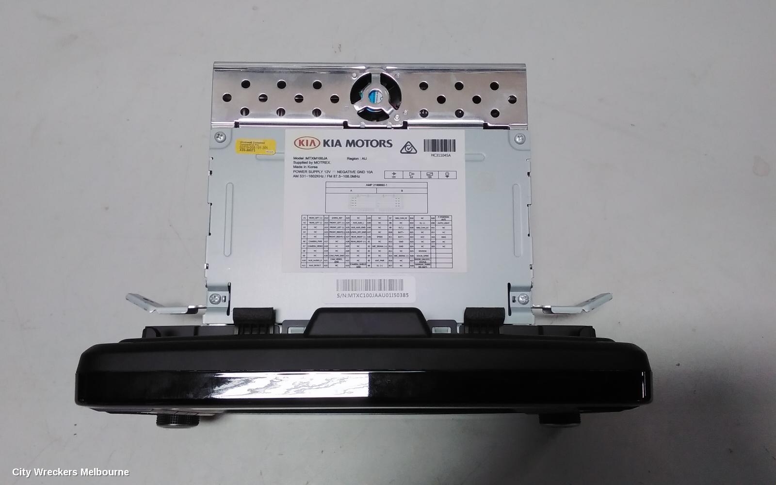KIA PICANTO RADIO/CD/DVD/SAT/TV, DISPLAY UNIT, 7IN TOUCHSCREEN, JA, 05/2017 - 07/2020