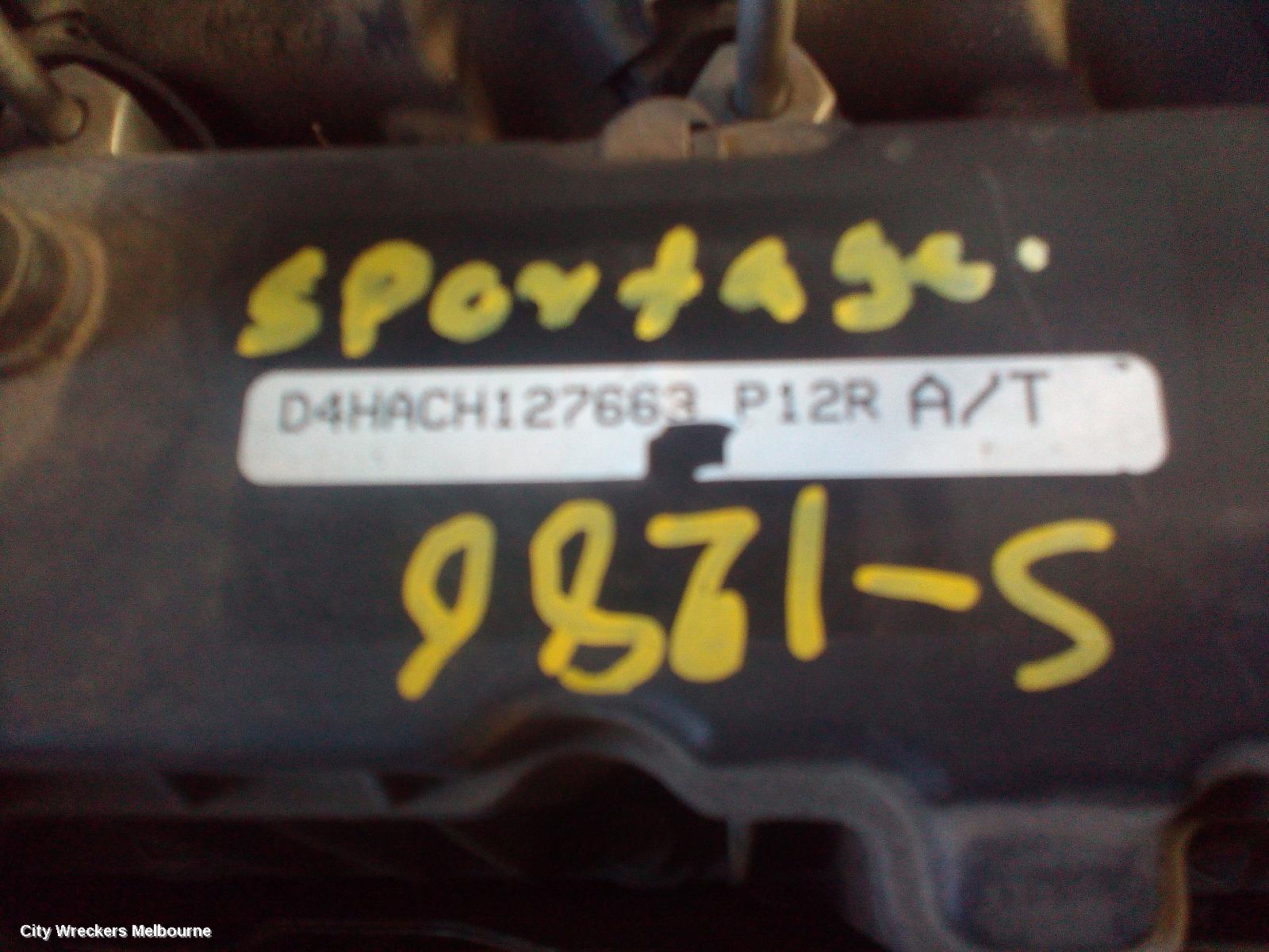 KIA SPORTAGE ENGINE, DIESEL, 2.0, D4HA, TURBO, SL, 05/2010 - 10/2015