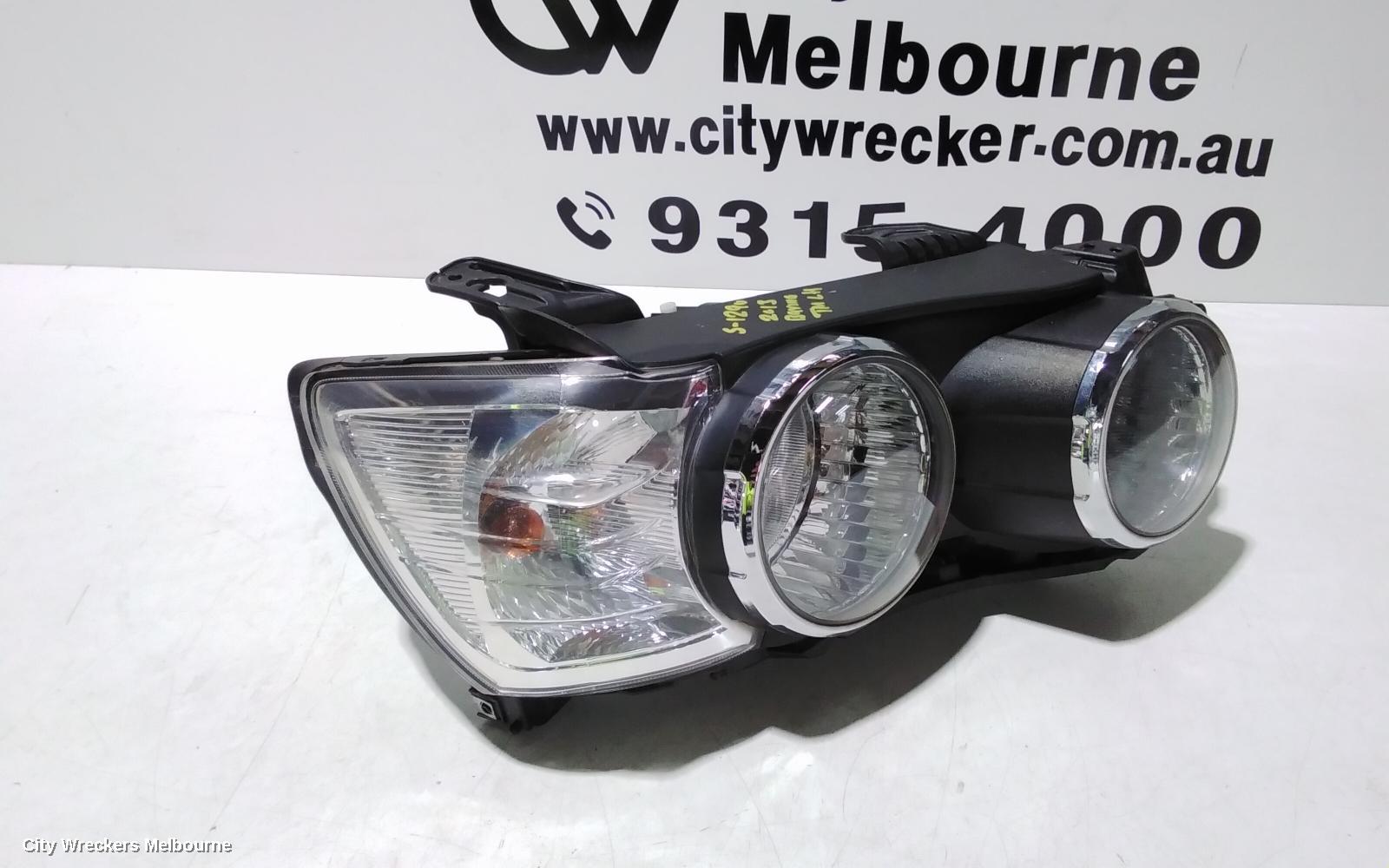 HOLDEN BARINA RIGHT HEADLAMP, TM, W/ CHROME RING TYPE, 11/2011 - 08/2016