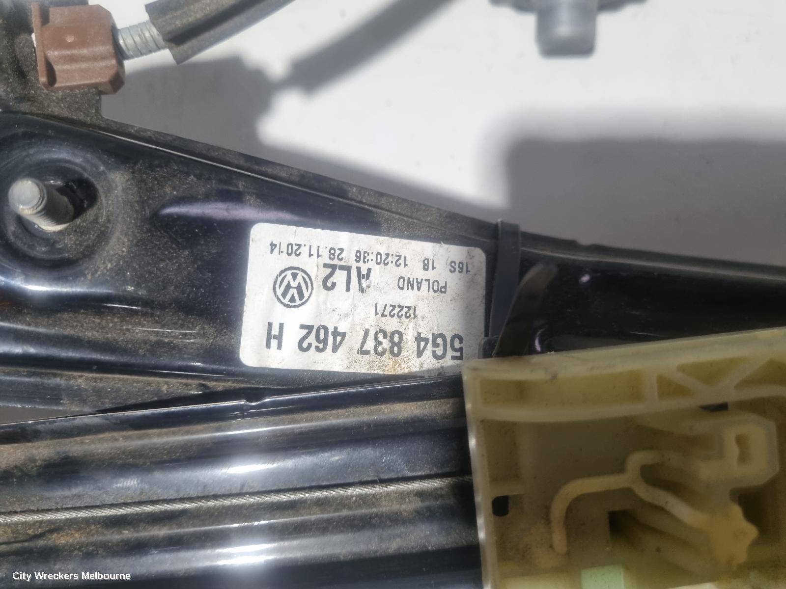 VOLKSWAGEN GOLF RIGHT FRONT WINDOW REG/MOTOR, GEN 7, 5DR HATCH/WAGON, 03/2013 - 08/2020