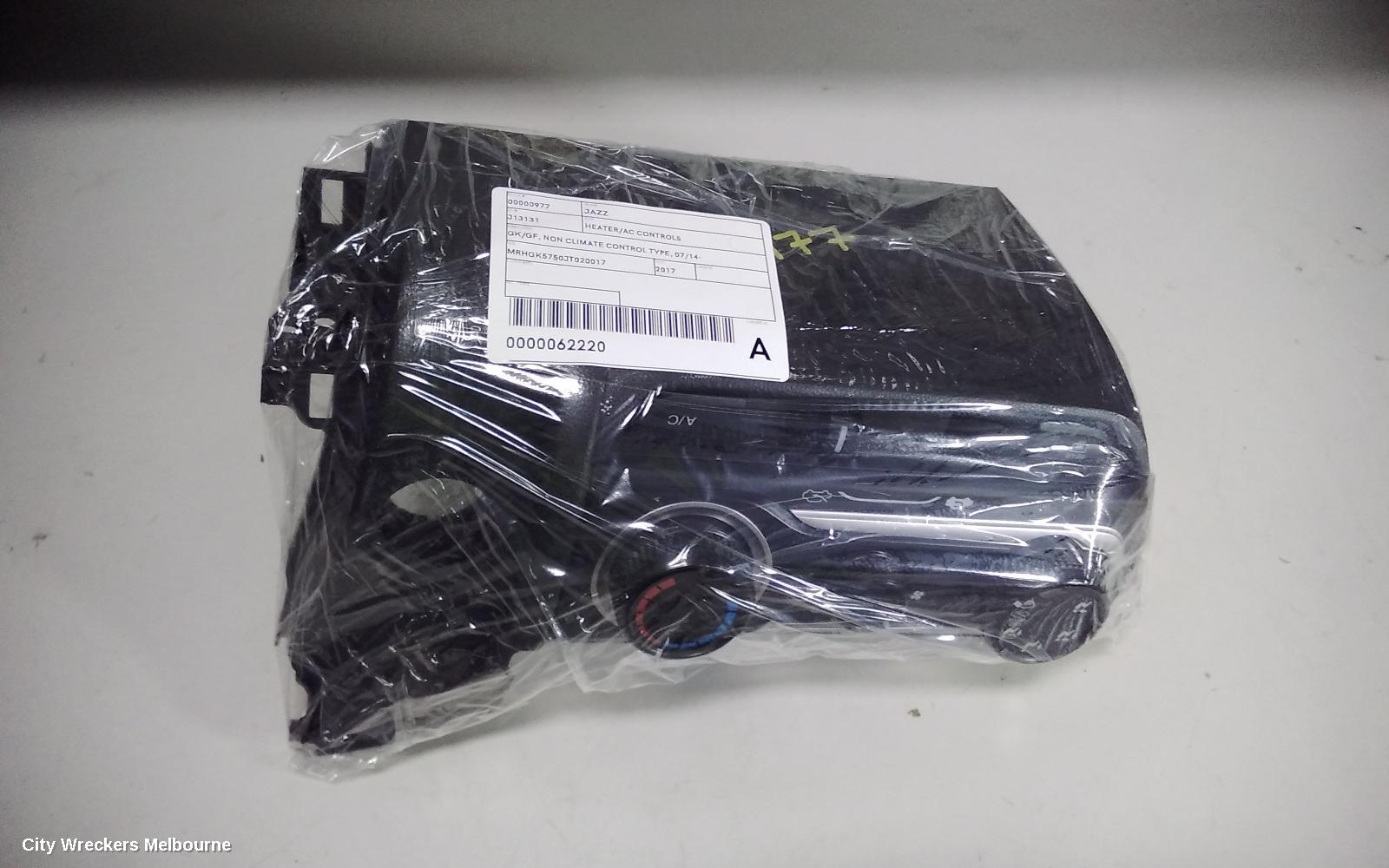 HONDA JAZZ HEATER/AC CONTROLS, GK/GF, NON CLIMATE CONTROL TYPE, 07/2014 ONWARDS