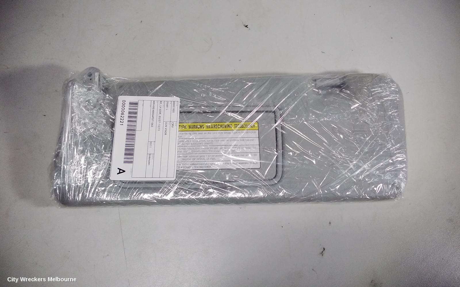 HONDA CRV SUNVISOR, RE, LH SIDE, 03/2007 - 10/2012