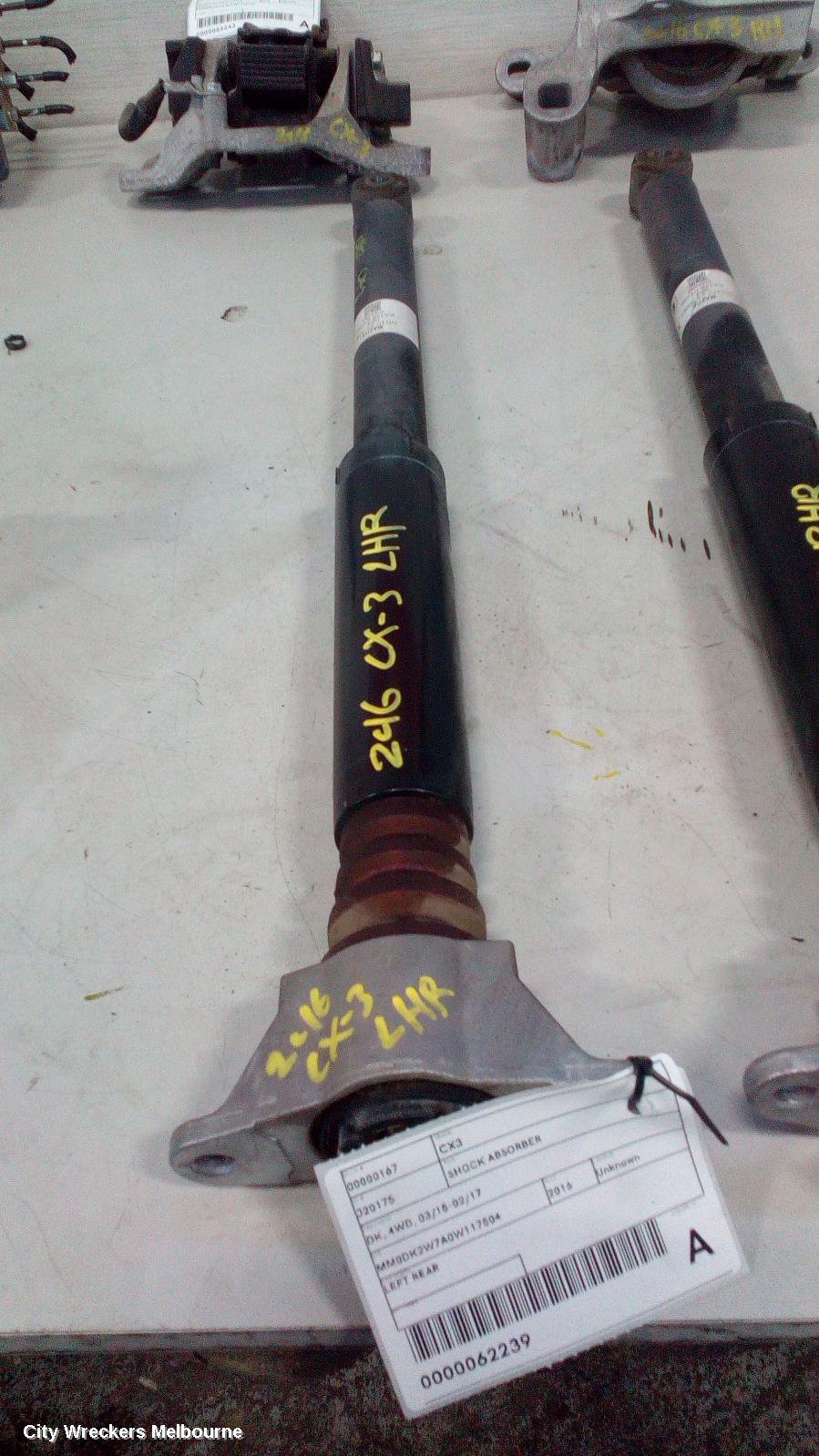 MAZDA CX3 SHOCK ABSORBER, DK, 4WD, 03/2015 - 02/2017