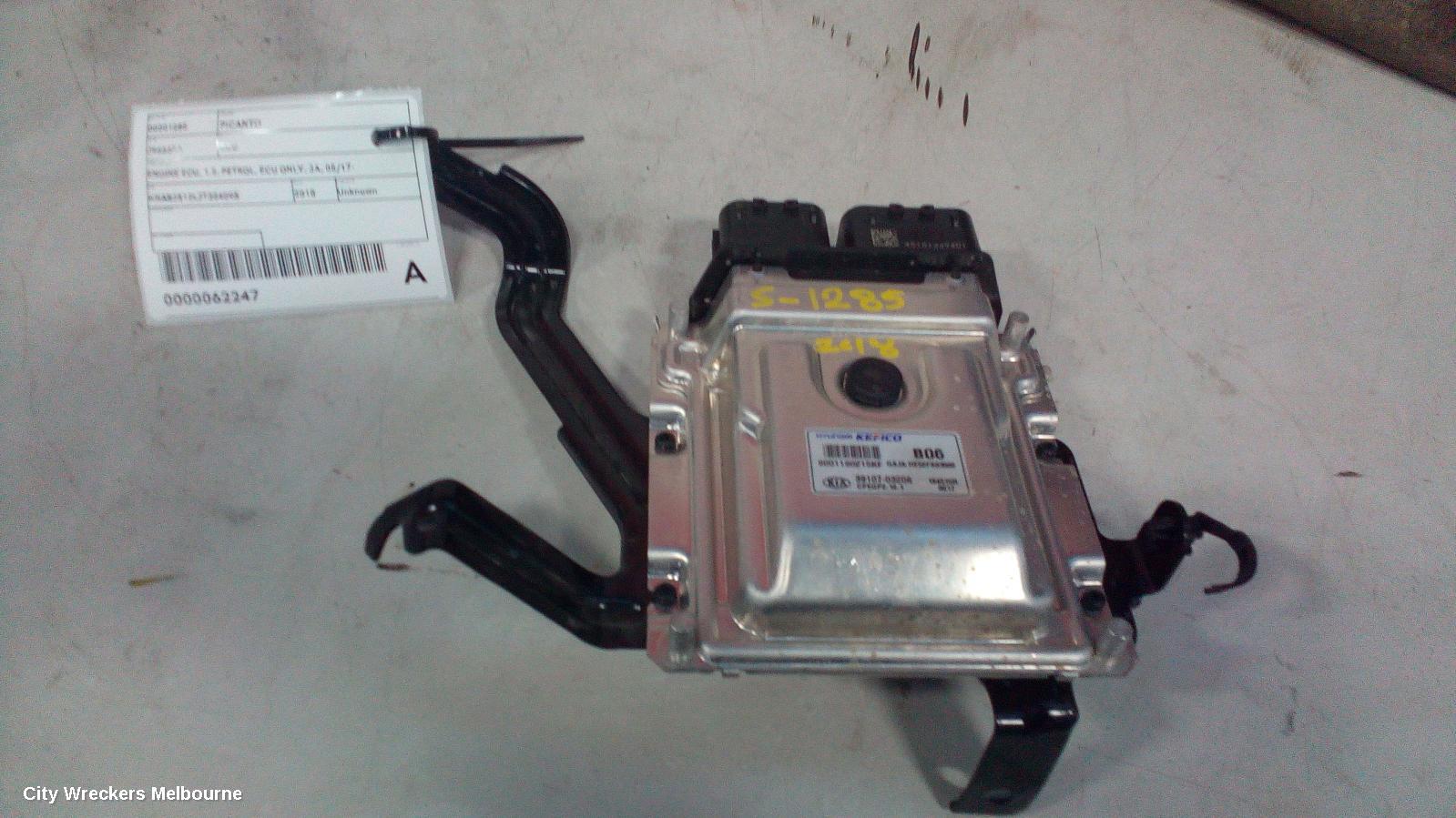 KIA PICANTO ECU, ENGINE ECU, 1.2, PETROL, ECU ONLY, JA, 05/2017 ONWARDS
