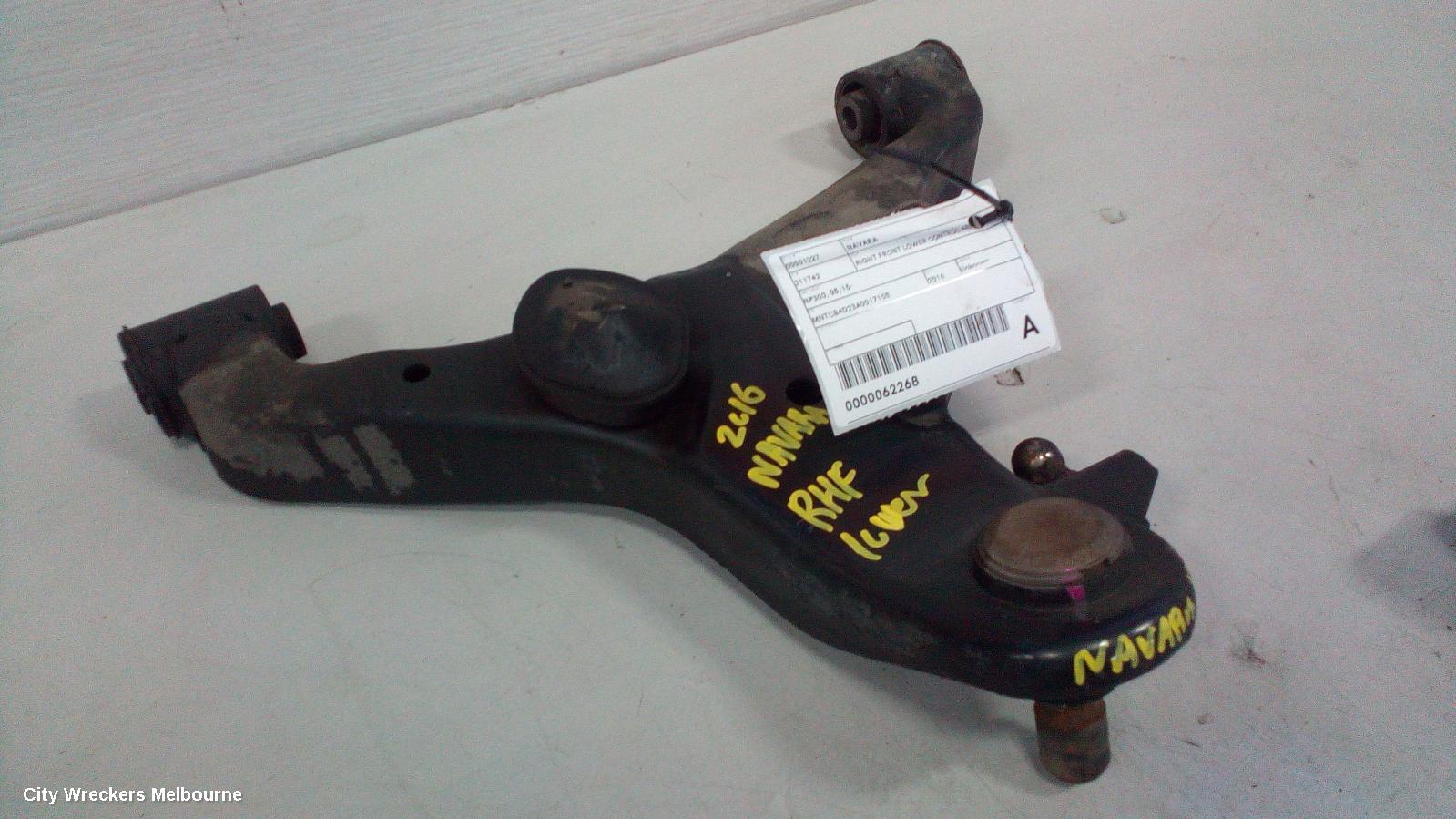 NISSAN NAVARA RIGHT FRONT LOWER CONTROL ARM, NP300, 09/2015 - 11/2020