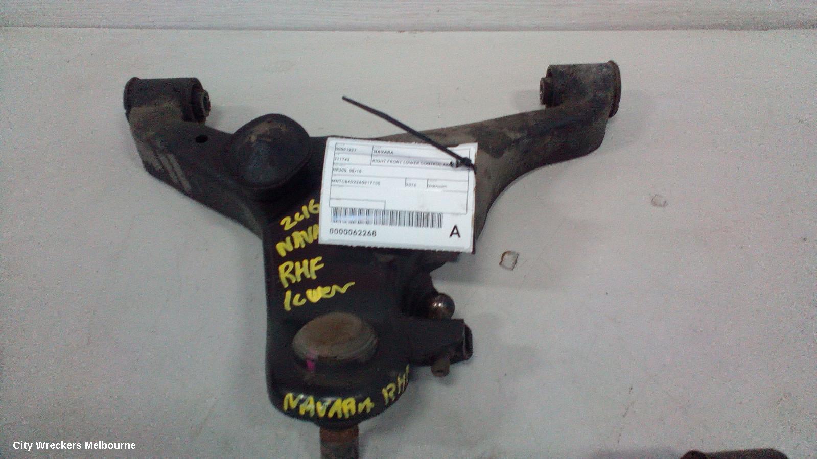 NISSAN NAVARA RIGHT FRONT LOWER CONTROL ARM, NP300, 09/2015 - 11/2020