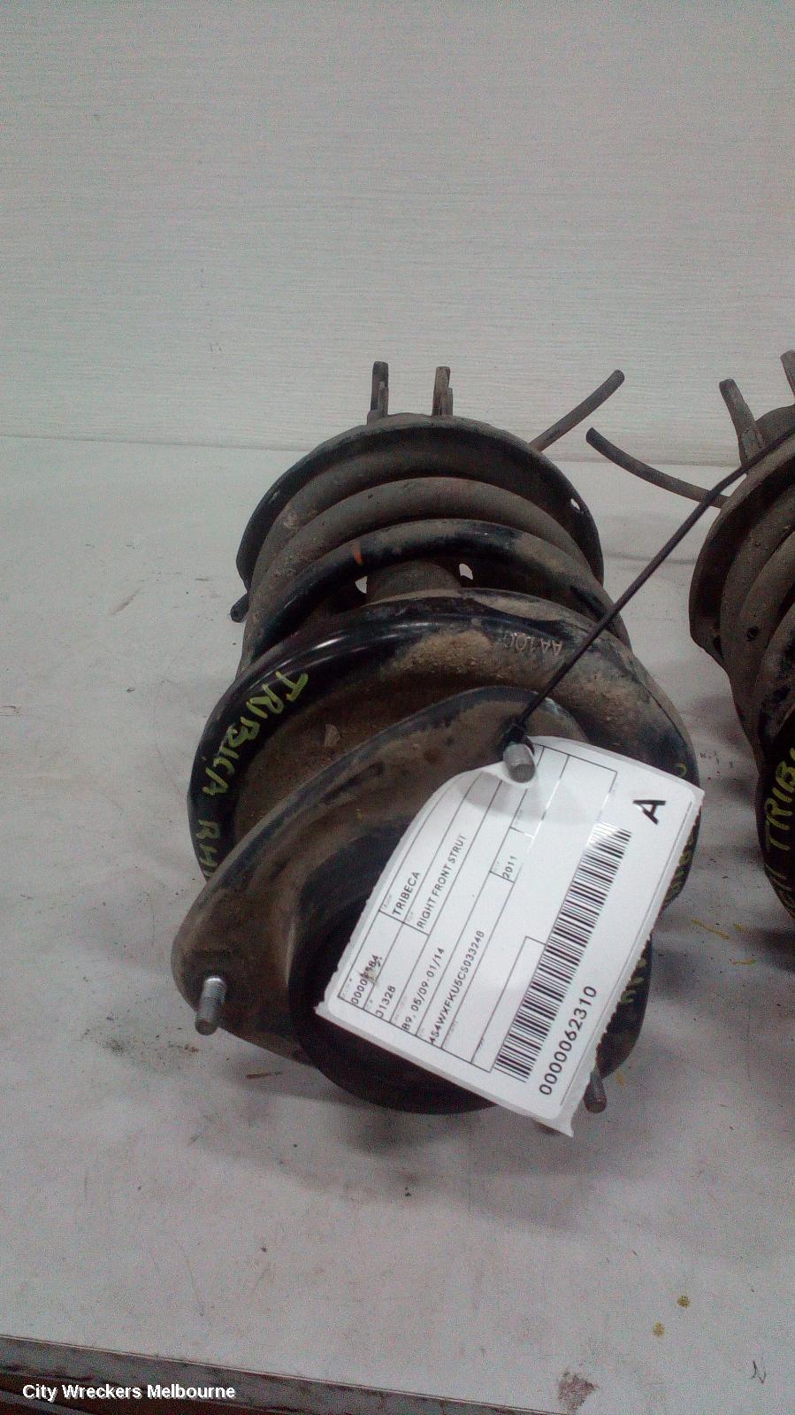 SUBARU TRIBECA RIGHT FRONT STRUT, B9, 05/2009 - 01/2014