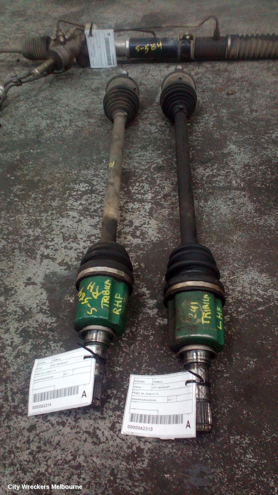 SUBARU TRIBECA LEFT DRIVESHAFT, FRONT, B9, 10/2006 - 01/2014