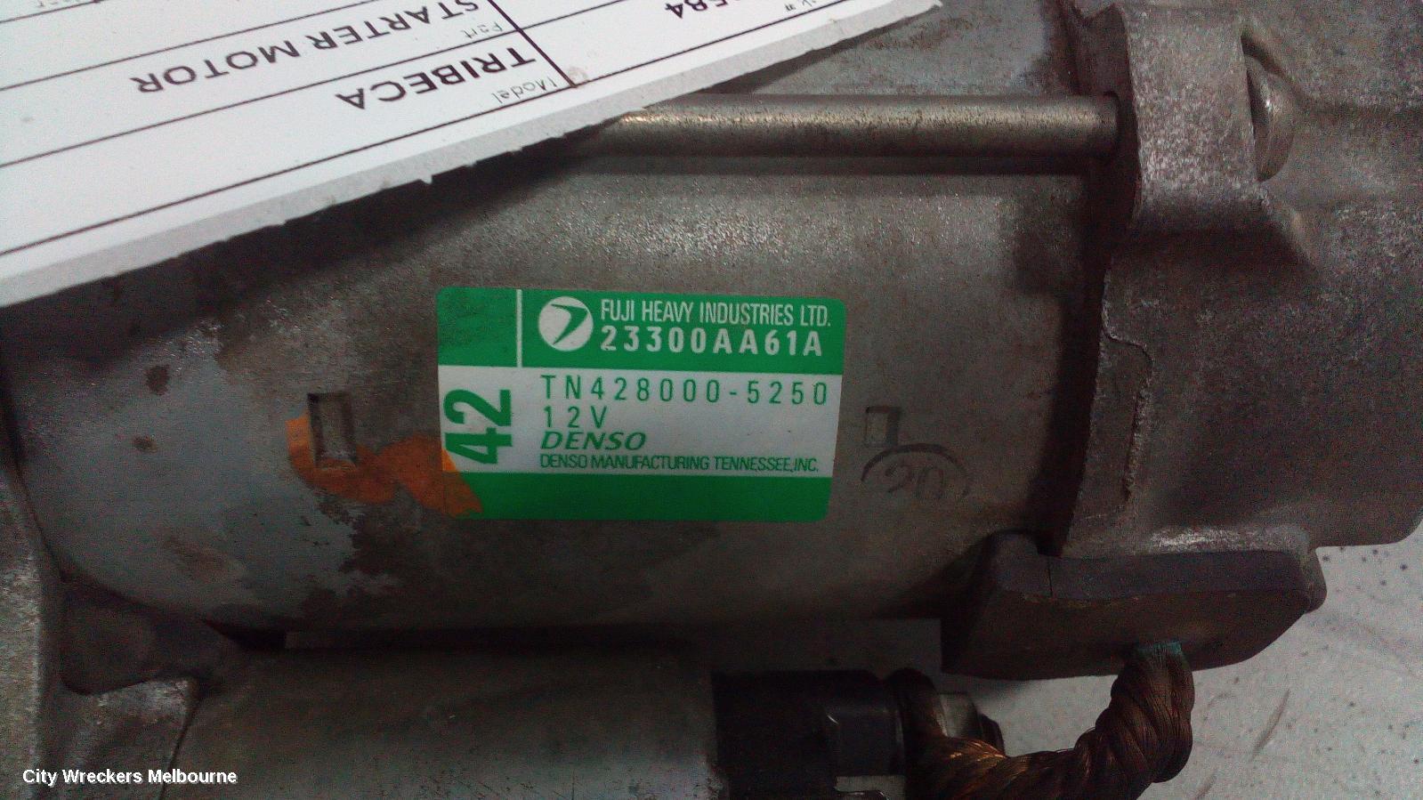 SUBARU TRIBECA STARTER, 3.6, EZ36, B9, 12/2007 - 01/2014