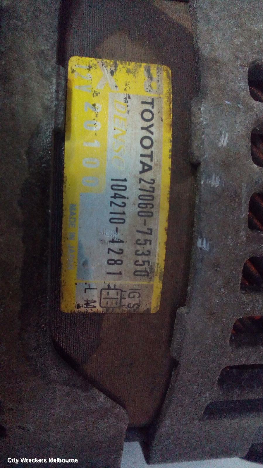 TOYOTA HIACE ALTERNATOR, PETROL, 2.7, 2TR-FE, MANUAL T/M, TRH, 03/2005 - 02/2015