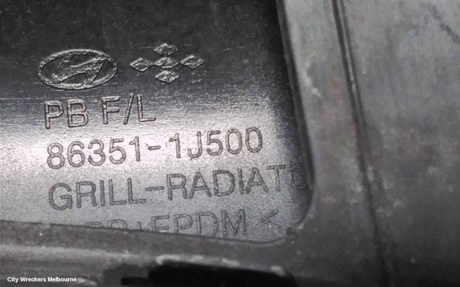 HYUNDAI I20 GRILLE, RADIATOR GRILLE, PB, 03/2012 - 12/2015