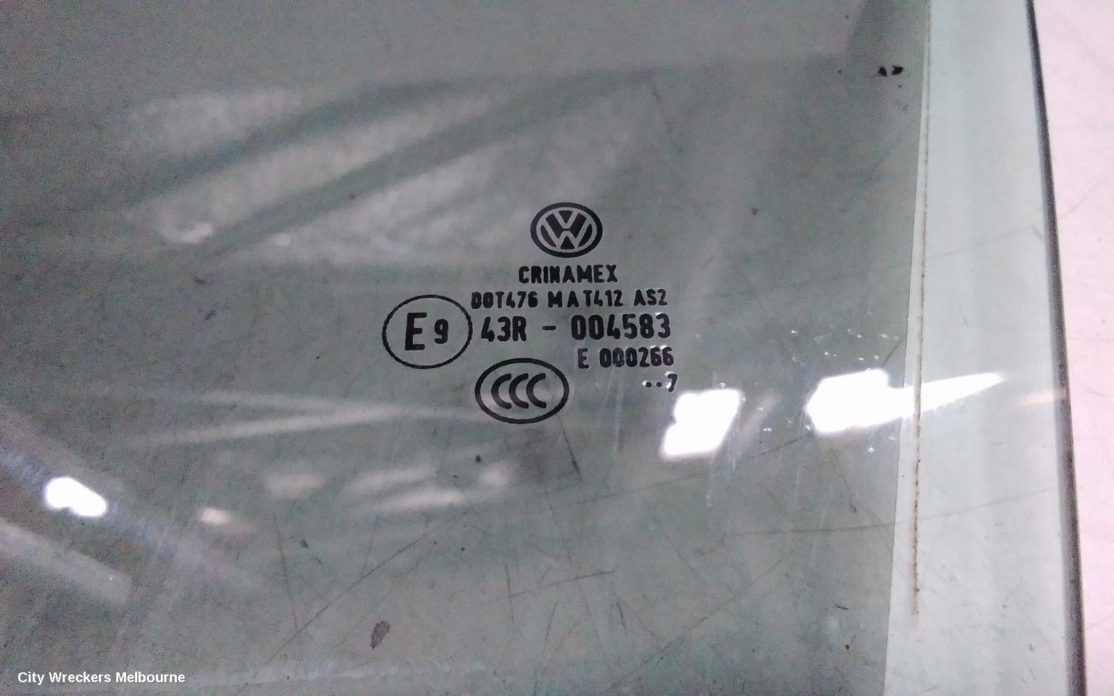 VOLKSWAGEN JETTA LEFT FRONT DOOR WINDOW, 1KM, 02/2006 - 07/2011