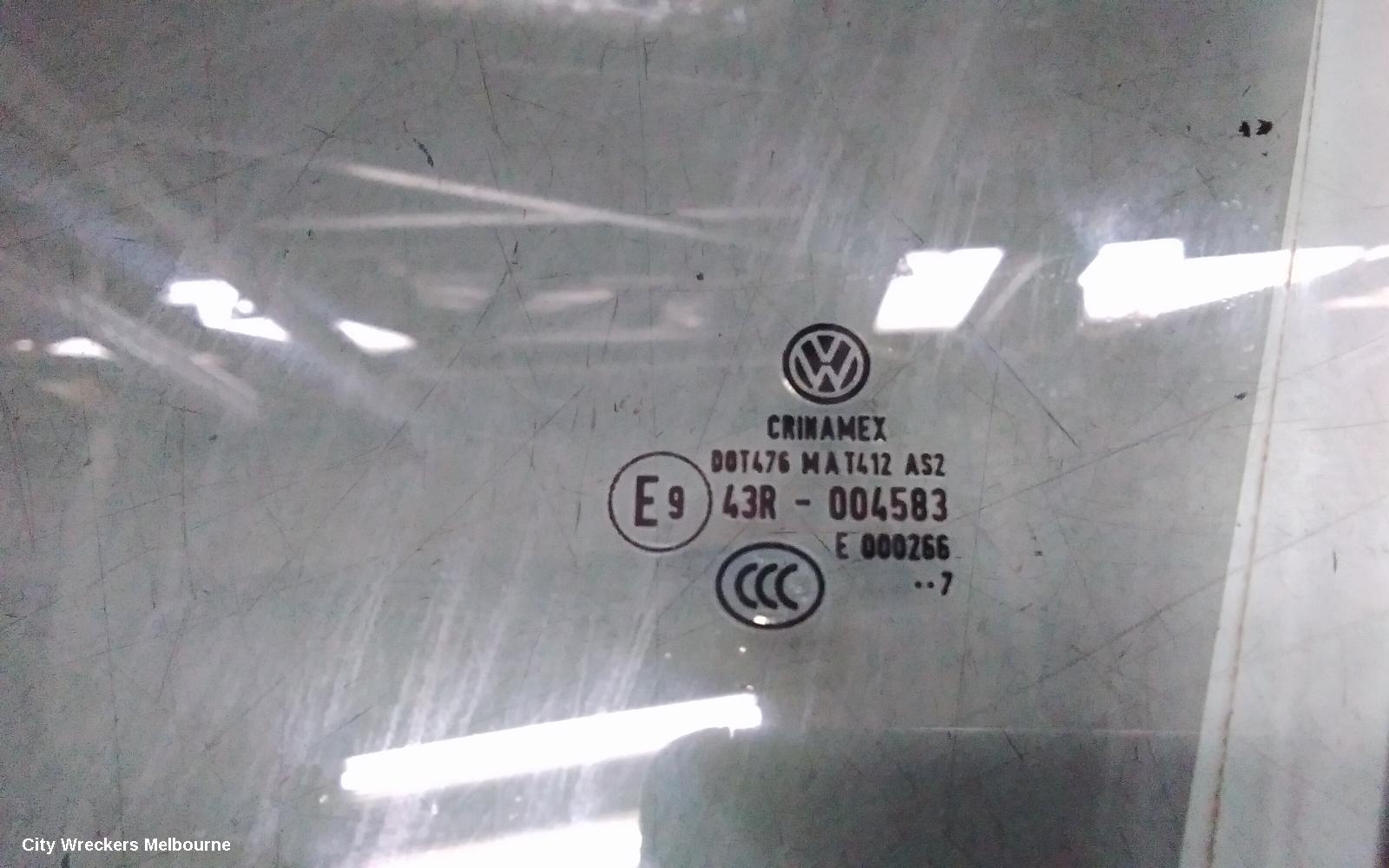VOLKSWAGEN JETTA LEFT FRONT DOOR WINDOW, 1KM, 02/2006 - 07/2011