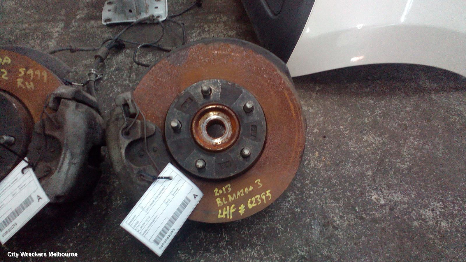 MAZDA 3 LEFT FRONT HUB ASSEMBLY, BL, 04/2009 - 10/2013