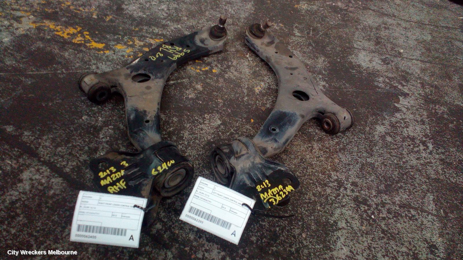 MAZDA 3 RIGHT FRONT LOWER CONTROL ARM, BL, 04/2009 - 10/2013