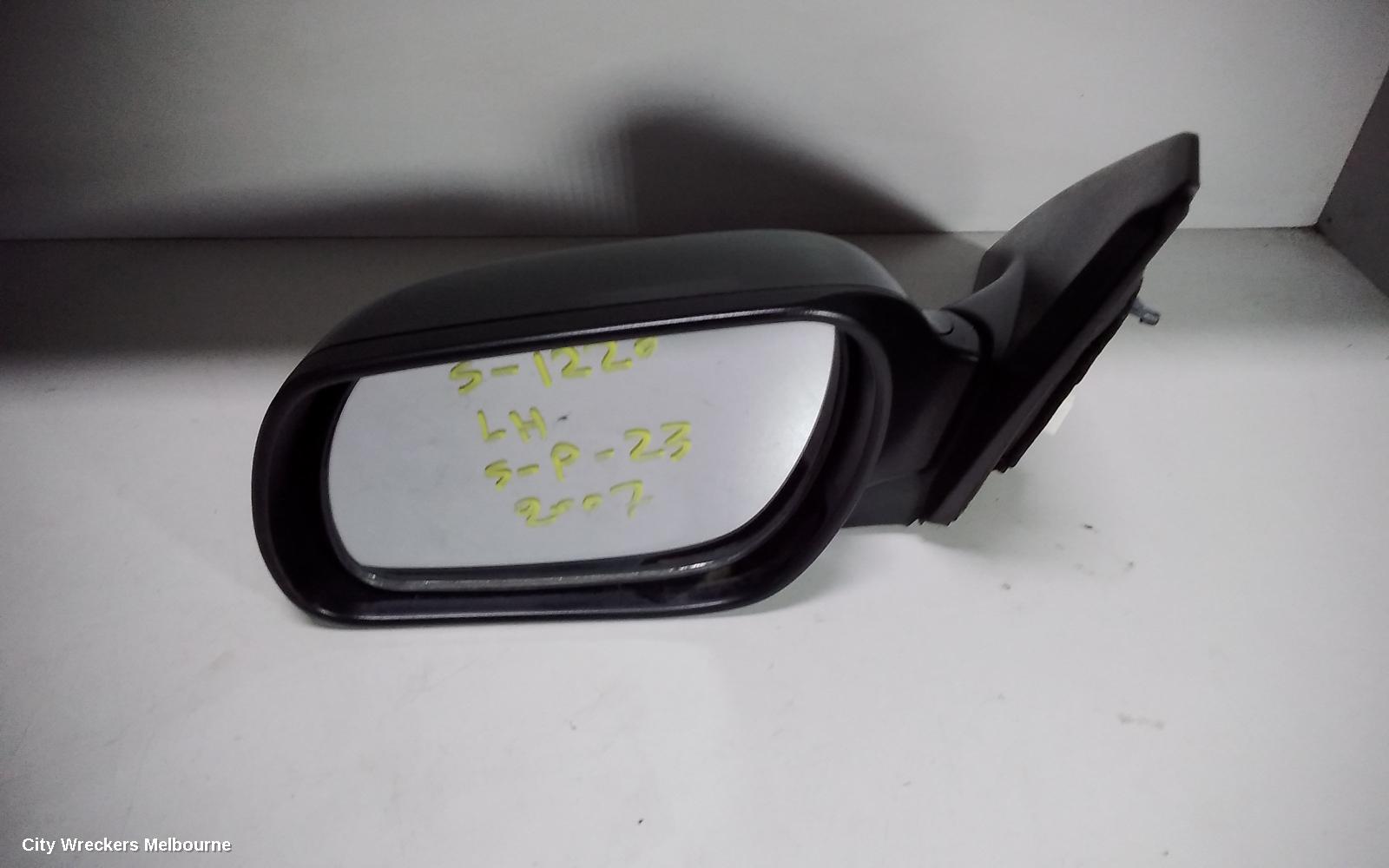 MAZDA 3 LEFT DOOR MIRROR, BK, MANUAL, SEDAN/HATCH, 01/2004 - 04/2009