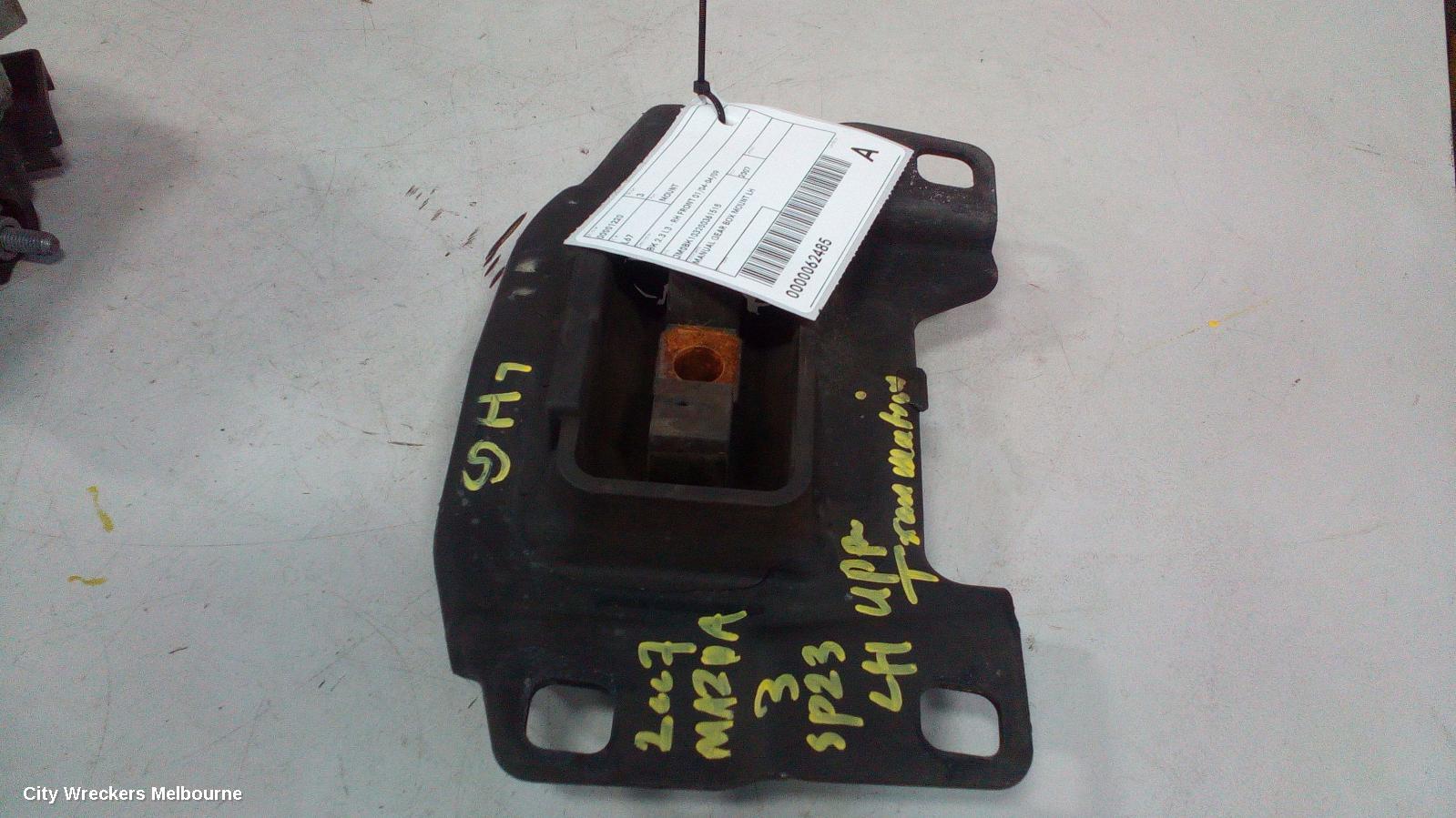 MAZDA 3 MOUNT, TRANSMISSION MOUNT, PETROL, 2.3, SVT, BK, 07/2006 - 04/2009