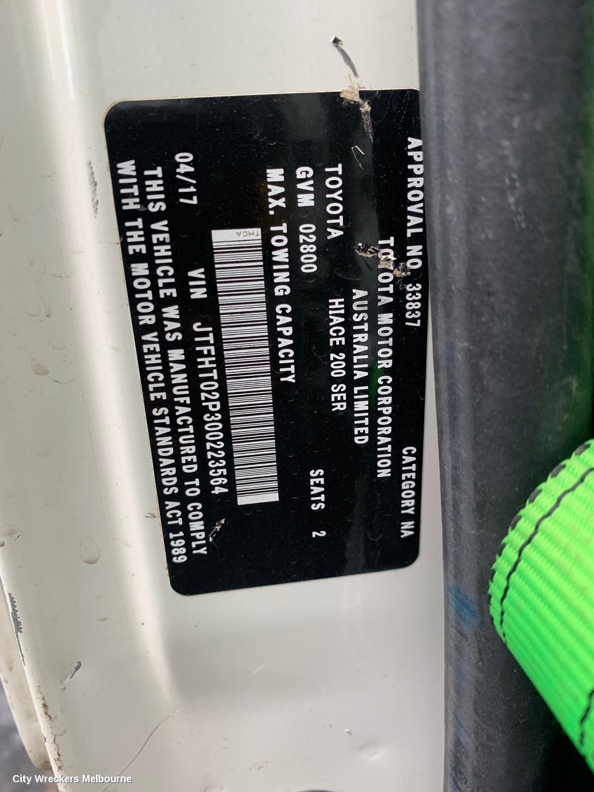 TOYOTA HIACE COMBINATION SWITCH, FLASHER SWITCH, TRH/KDH, 03/2014 - 04/2019