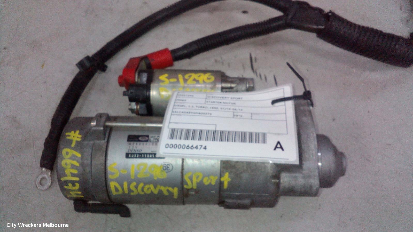 LAND ROVER DISCOVERY SPORT STARTER, DIESEL, 2.2, TURBO, L550, 01/2015 - 06/2016